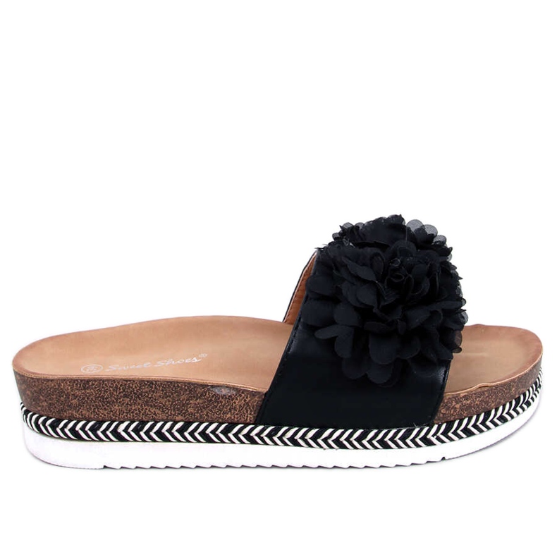 Pantuflas Flor Negra Sur negro