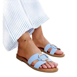 Chanclas hebilla Isana azul