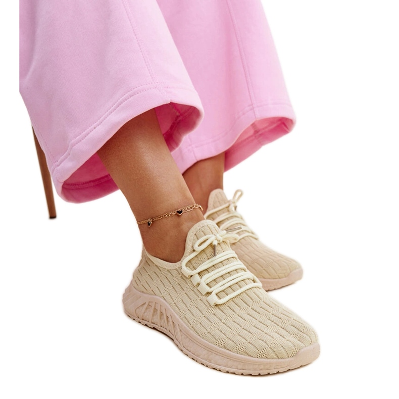 Deportivas tejido beige Milena