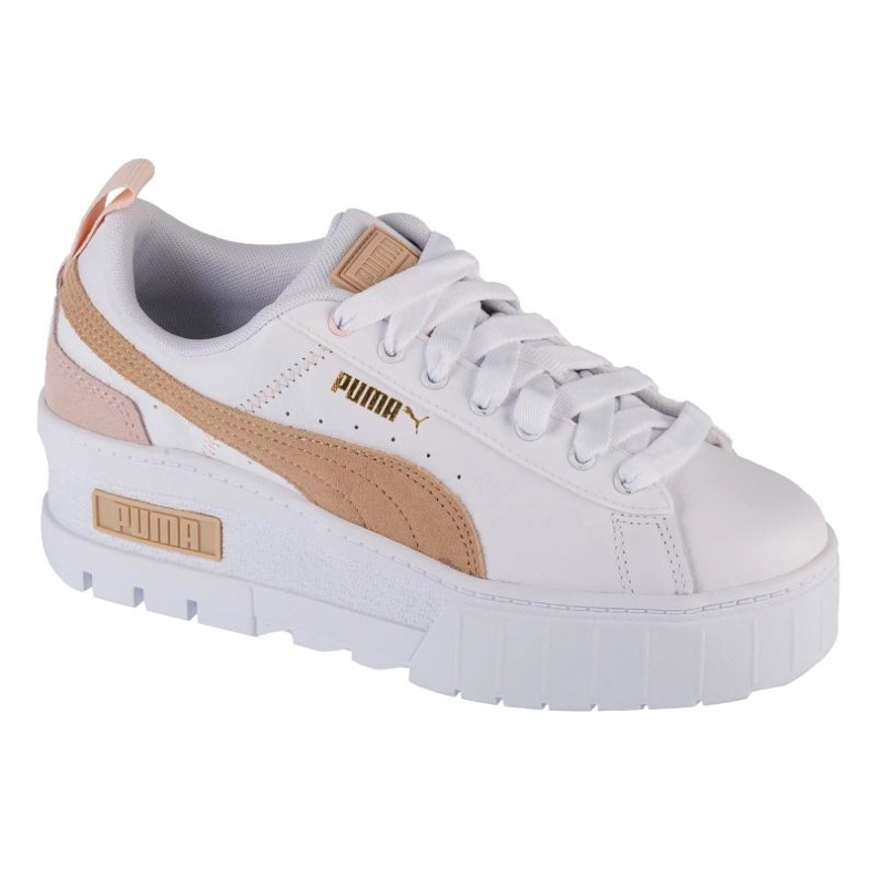 Puma Mayze Cuña Pastel zapatos 388566 02 blanco