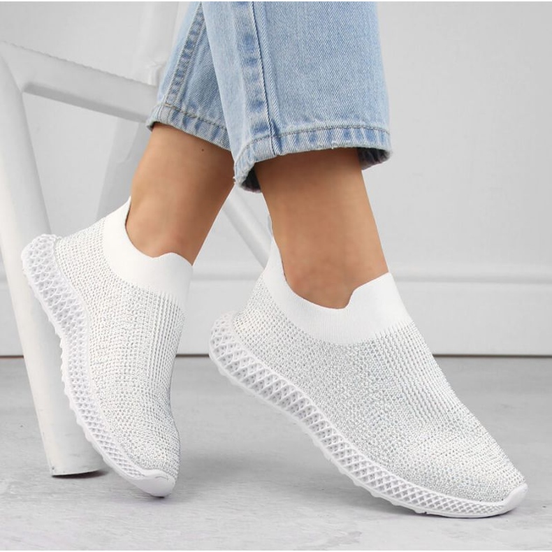 S.Barski Deportivas slip-on con pedrería D&amp;A W OLI257B blanco