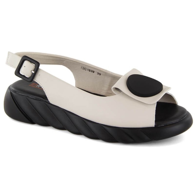 Sandalias cómodas de piel con plataforma Artiker W HBH74B, beige