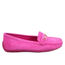 Mocasines mujer en ante Sourd Fucsia rosado