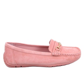 Mocasines mujer en ante Sourd Pink rosa