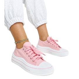 Zapatillas Anbarin rosa con plataforma rosado