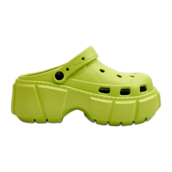 Chanclas de mujer de espuma con suela maciza lima Witima verde Chanclas de mujer de espuma con suela maciza lima Witima verde