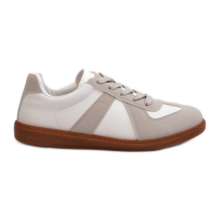 Zapatillas bajas de mujer trenzadas blancas y grises blanco