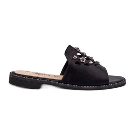 Chanclas Mujer Brillantes Con Adornos S.Barski KV27-063 Negro