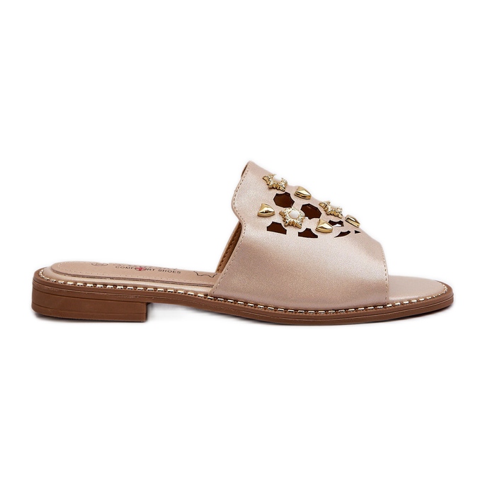 Chanclas Mujer Brillantes Con Adornos S.Barski KV27-063 Dorado