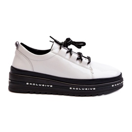 Zapatillas Mujer Charol Con Plataforma Blanco S.Barski LR592B