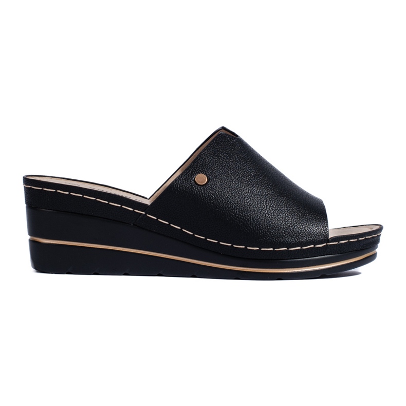 Sandalias cuña mujer cómodas negras negro