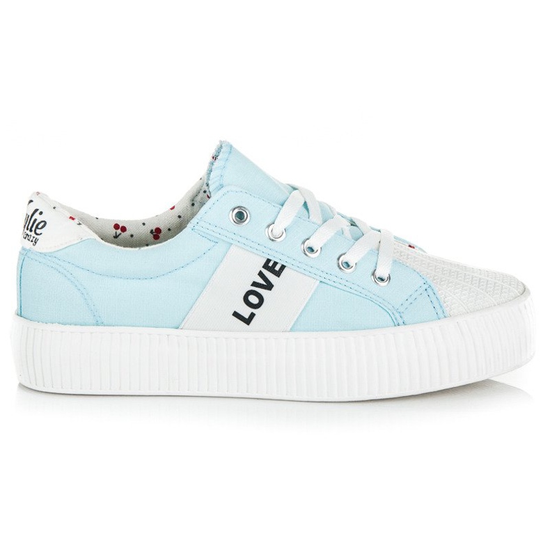 Kylie zapatillas amor y paz azul