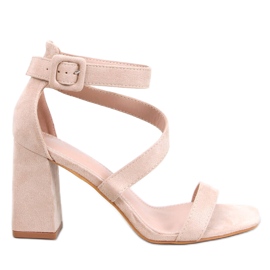 Sandalias tacón Savoy Beige