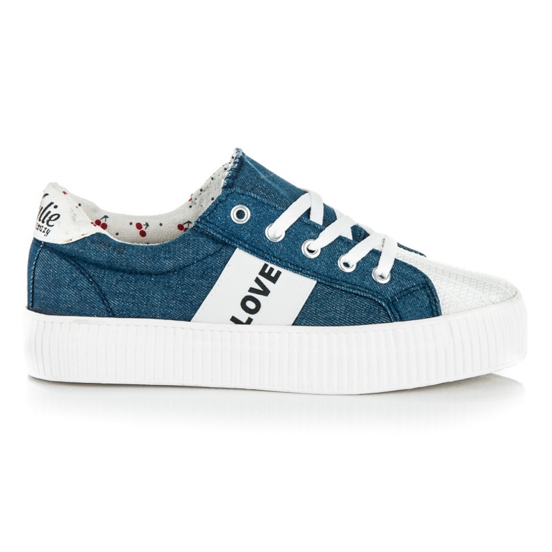 Kylie zapatillas amor y paz azul