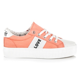 Kylie zapatillas amor y paz naranja