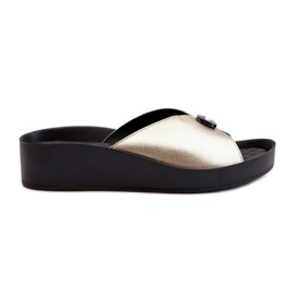 Chanclas Mujer Piel Adorno Dorado S.Barski KV27-027