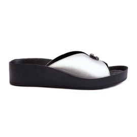 Chanclas Mujer Piel Con Adorno Plata S.Barski KV27-027