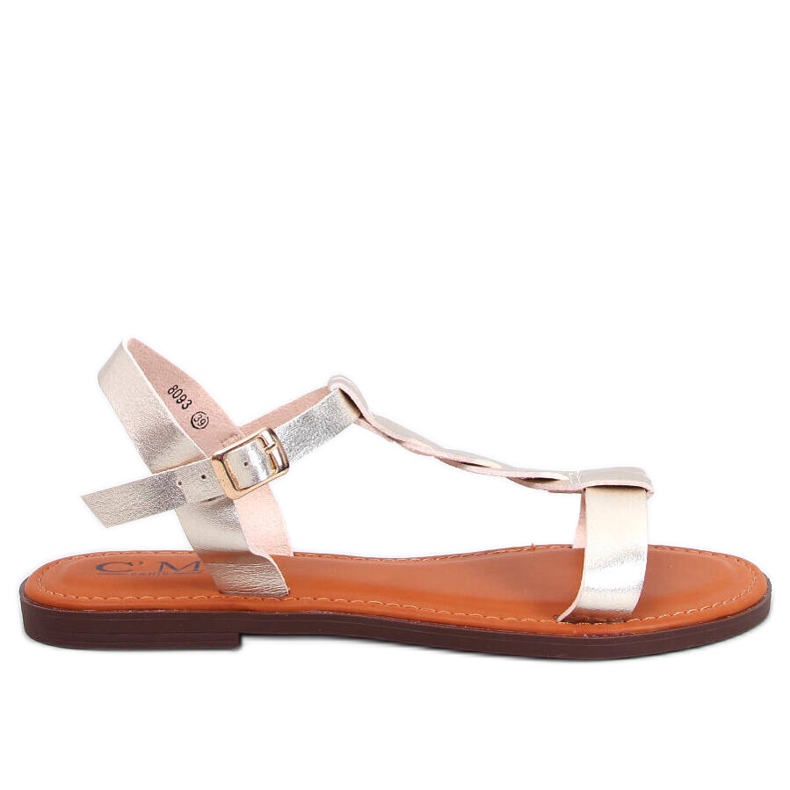 Sandalias mujer Pourta Oro dorado