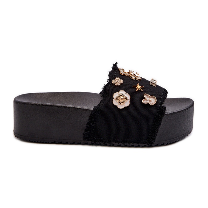 Chanclas Mujer Plataforma Pins Negro Zranesia