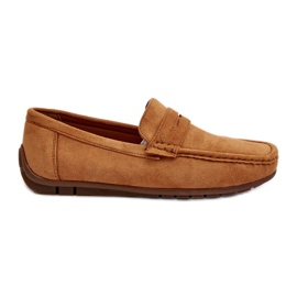 Mocasines Wesley de ante color camel para hombre marrón