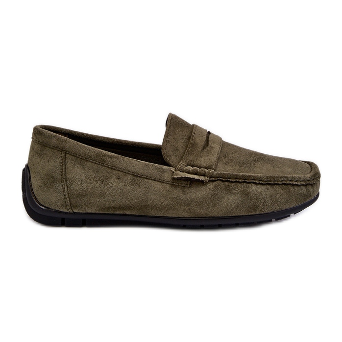 Mocasines de ante para hombre verde oscuro Wesley
