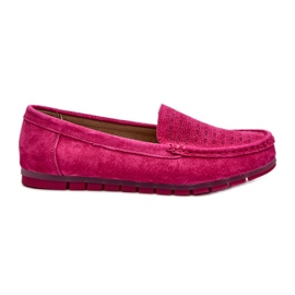 Mocasines Mujer Ante Fucsia S.Barski LR755 rosado