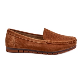 Mocasines Mujer Ante Camel S.Barski LR755 marrón