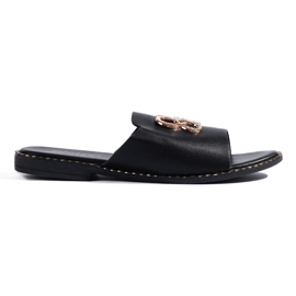 Chanclas de mujer negras con estilo. negro