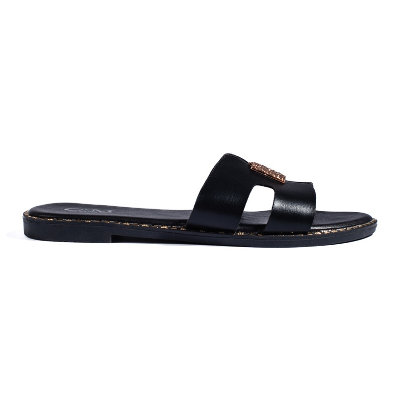 Chanclas planas de mujer negras negro