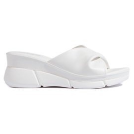 Sandalias cuña mujer blancas blanco