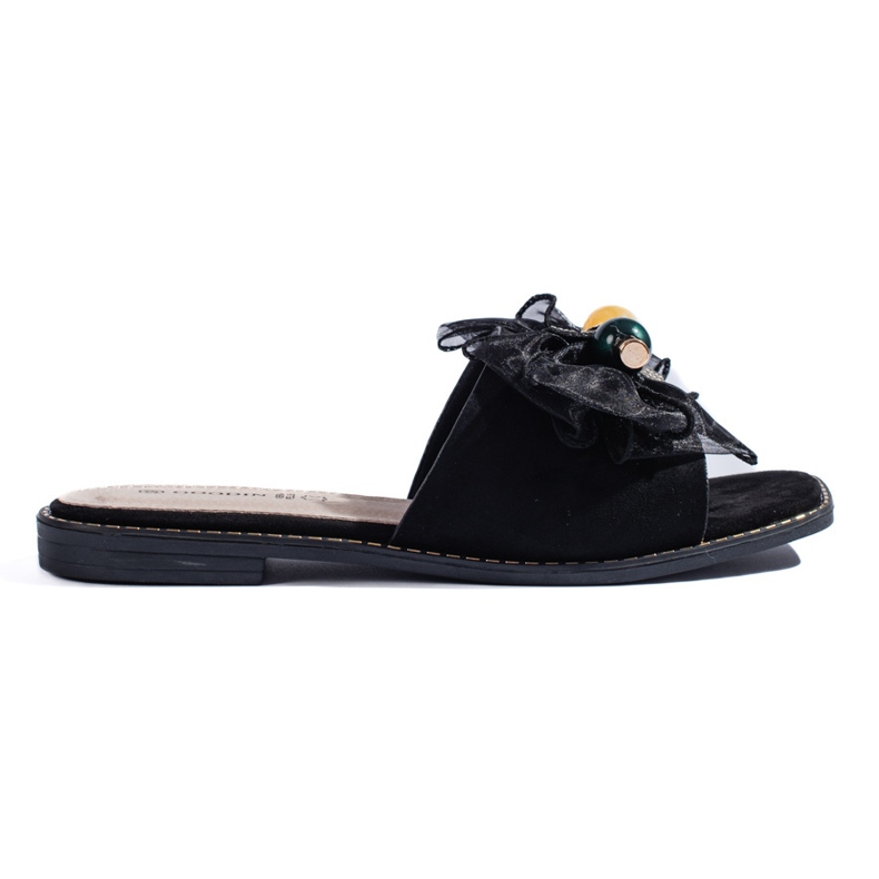 Chanclas de mujer clásicas negras. negro