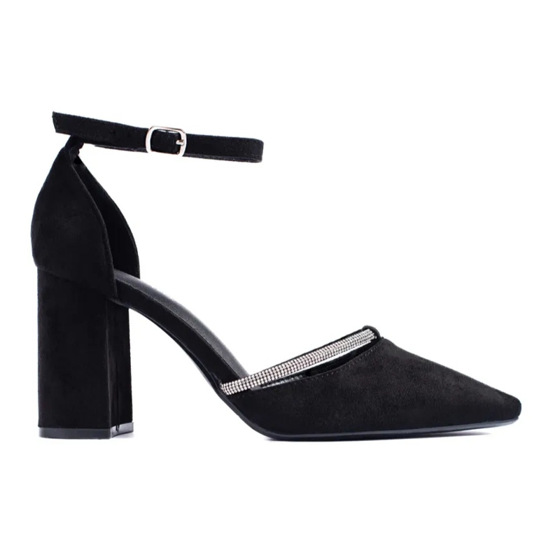 Zapatos de tacón de ante negro