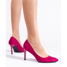 Sergio Leone Zapatos de salón fucsia clásicos para mujer. rosado