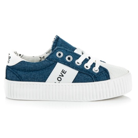 Kylie Zapatillas de niños Love &amp; Peace azul
