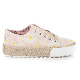 Kylie Zapatillas Alpargatas En Margaritas rosado