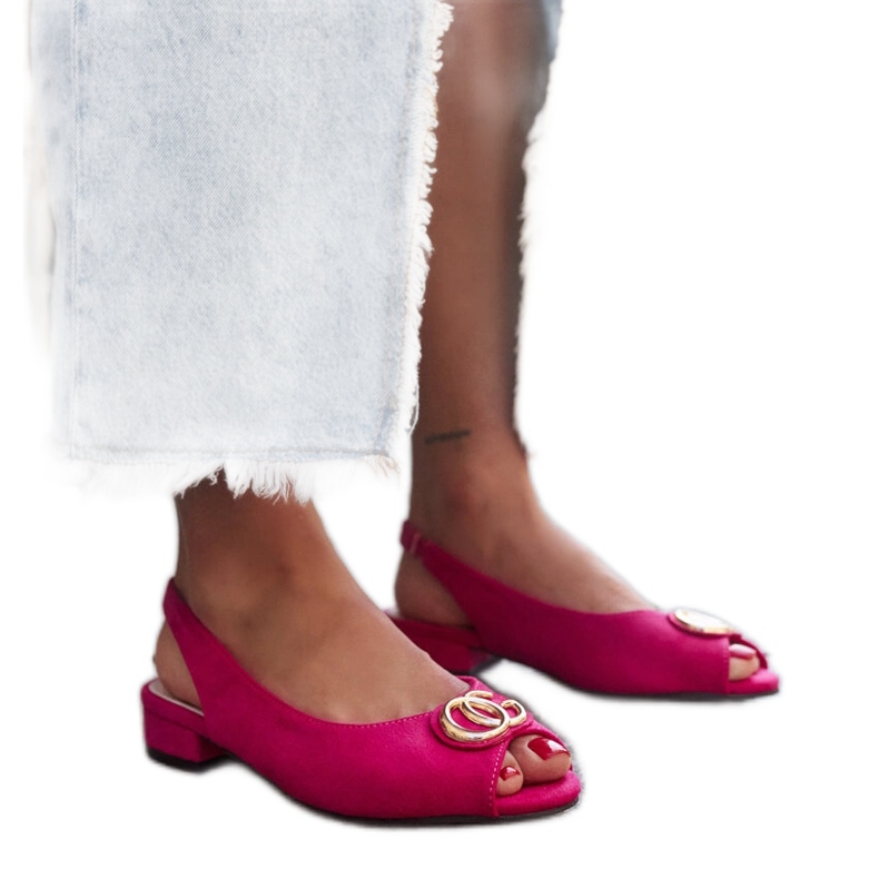 Sandalias Warda con plantilla de piel rosado