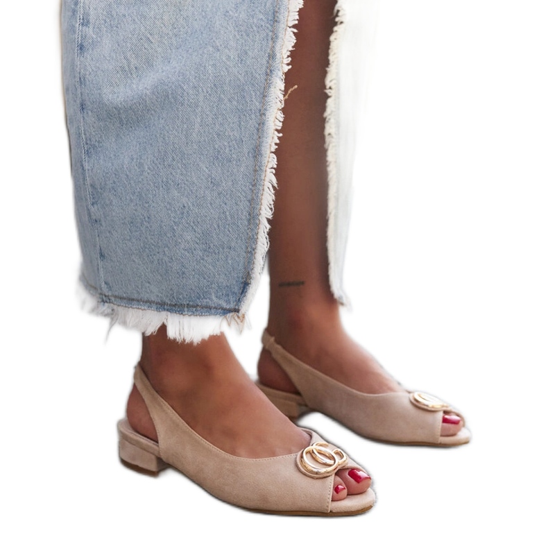 Sandalias Warda con plantilla de piel beige