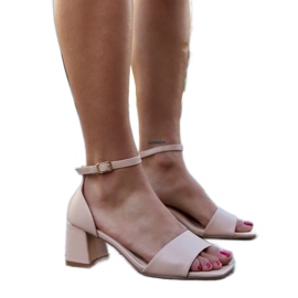 Sandalias clásicas de tacón Afnan beige