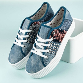 Kylie Zapatillas de mujer en la plataforma azul