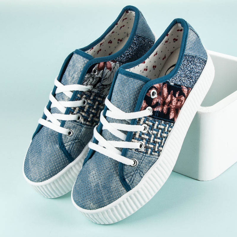Kylie Zapatillas de mujer en la plataforma azul