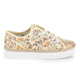 Kylie Alpargatas de encaje con flores multicolor