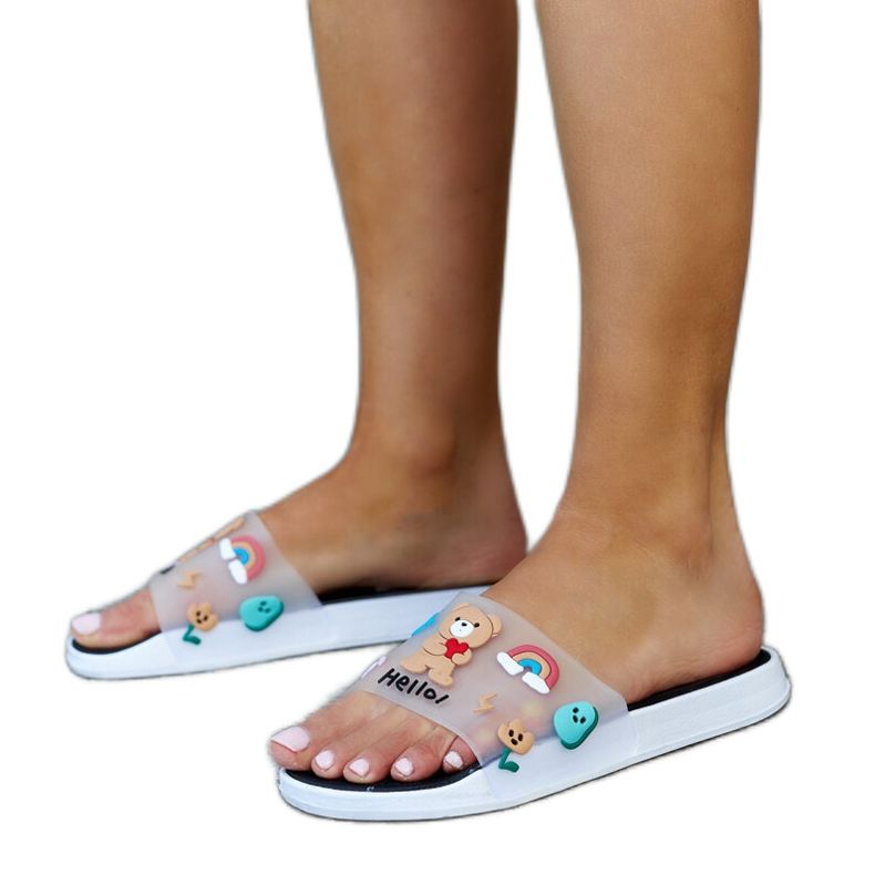 Pantuflas negras con parte superior de goma Diaspa negro