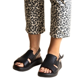 Sandalias negras con pala calada Imogne negro Sandalias negras con pala calada Imogne negro