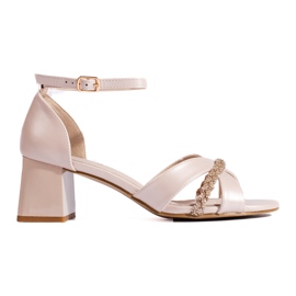 Sandalias mujer beige claro