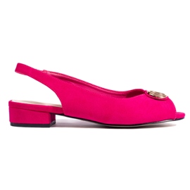 Sandalias mujer ante fucsia rosado