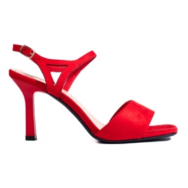 Sandalias de tacón rojas de mujer de Sergio Leone rojo Sandalias de tacón rojas de mujer de Sergio Leone rojo
