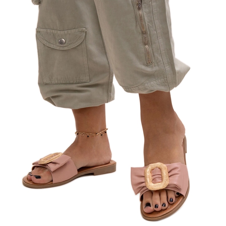 Chanclas rosas con hebilla Limera rosado