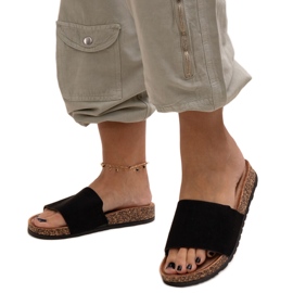 Chanclas clásicas con suela de corcho Matilte negro