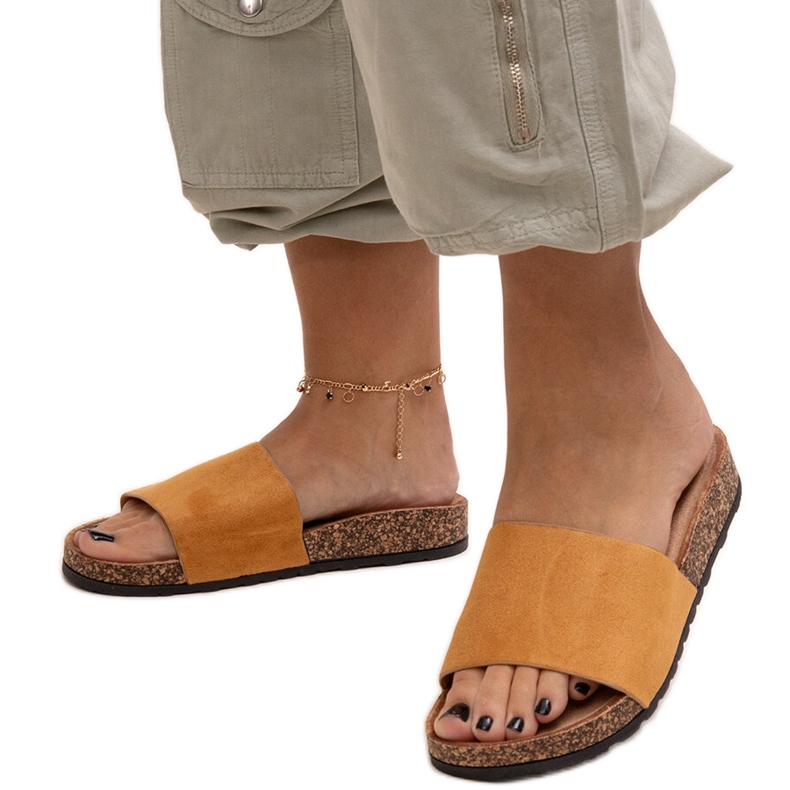 Chanclas clásicas con suela de corcho Matilte marrón