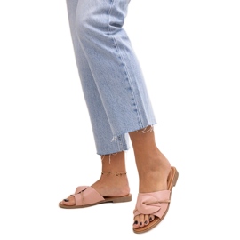 Gorros decorados con una tira con circonitas Amari rosa